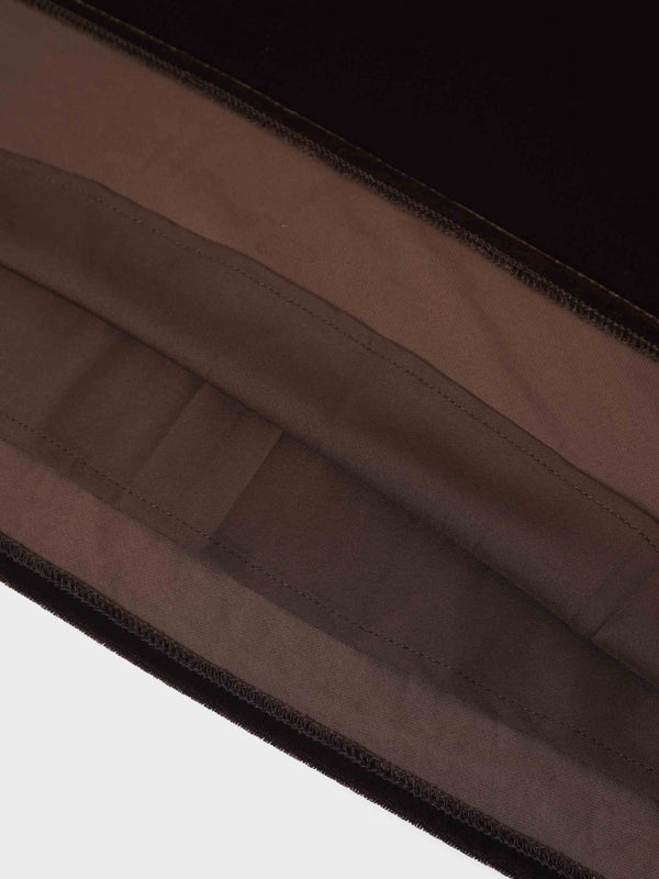 Velvet Flare Skirt-Brown