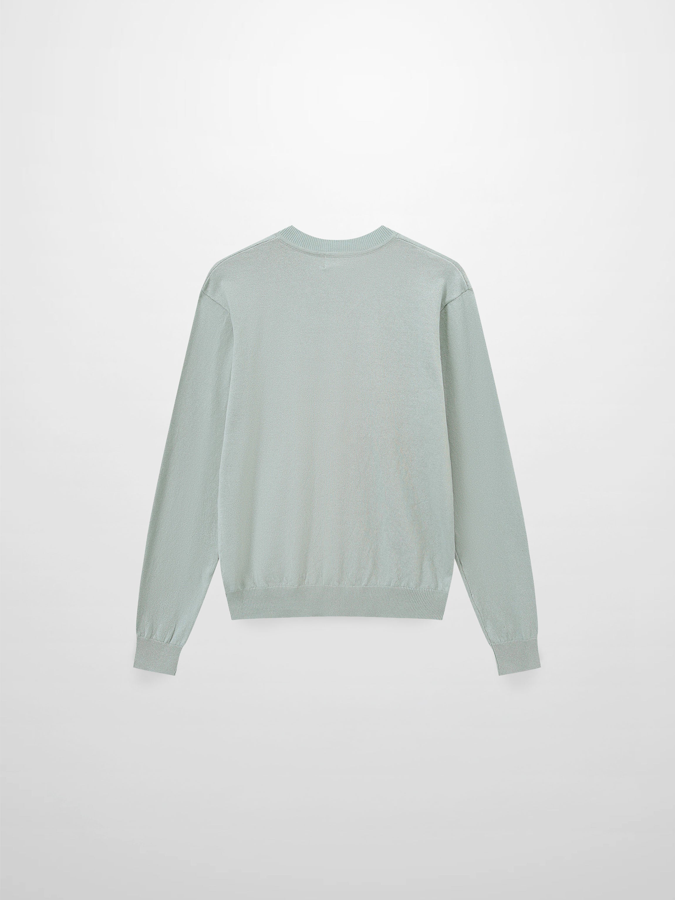 High V Lightweight Sweater-Ash Green