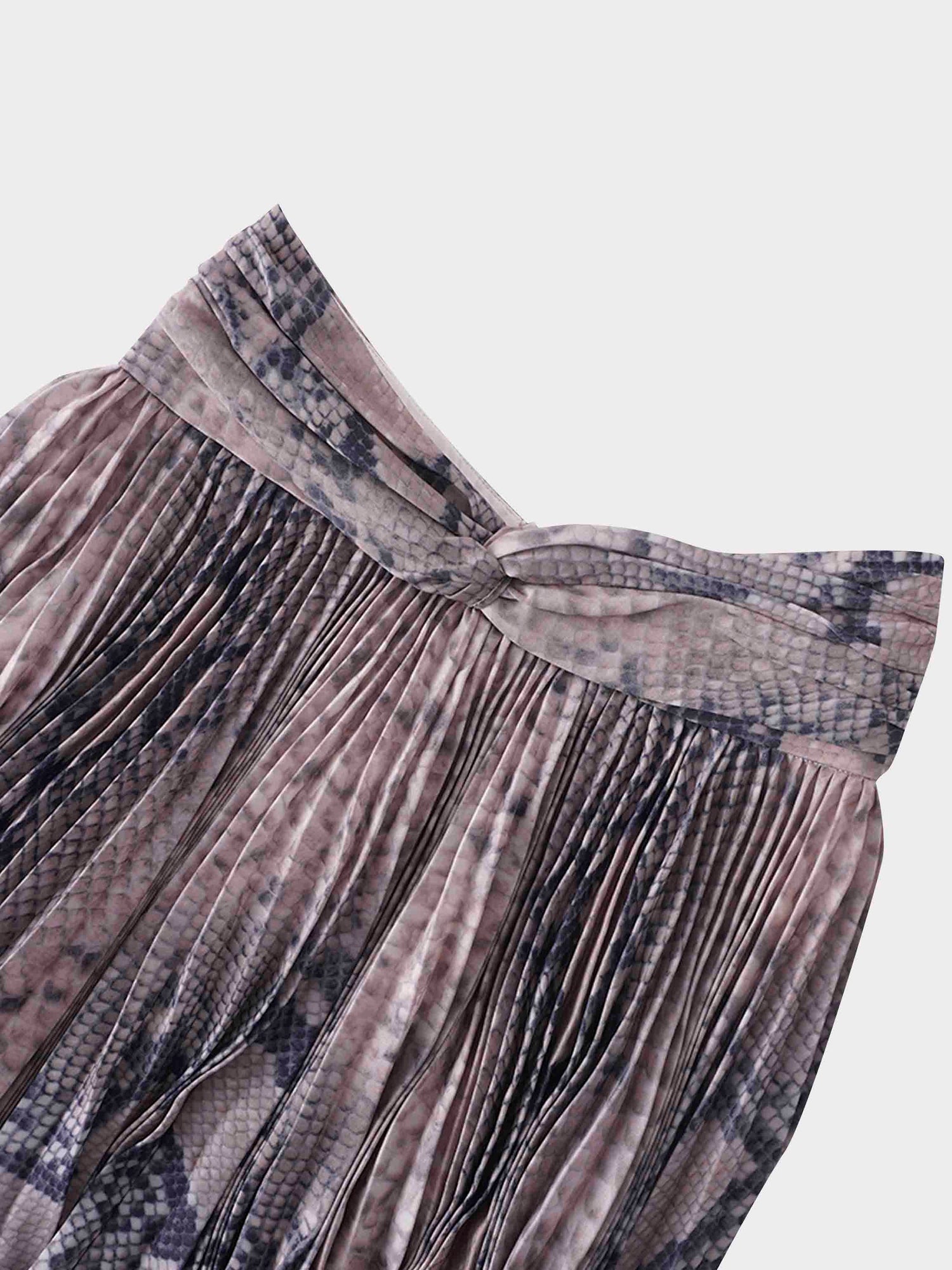 Ruched Waist Skirt- Snake Print