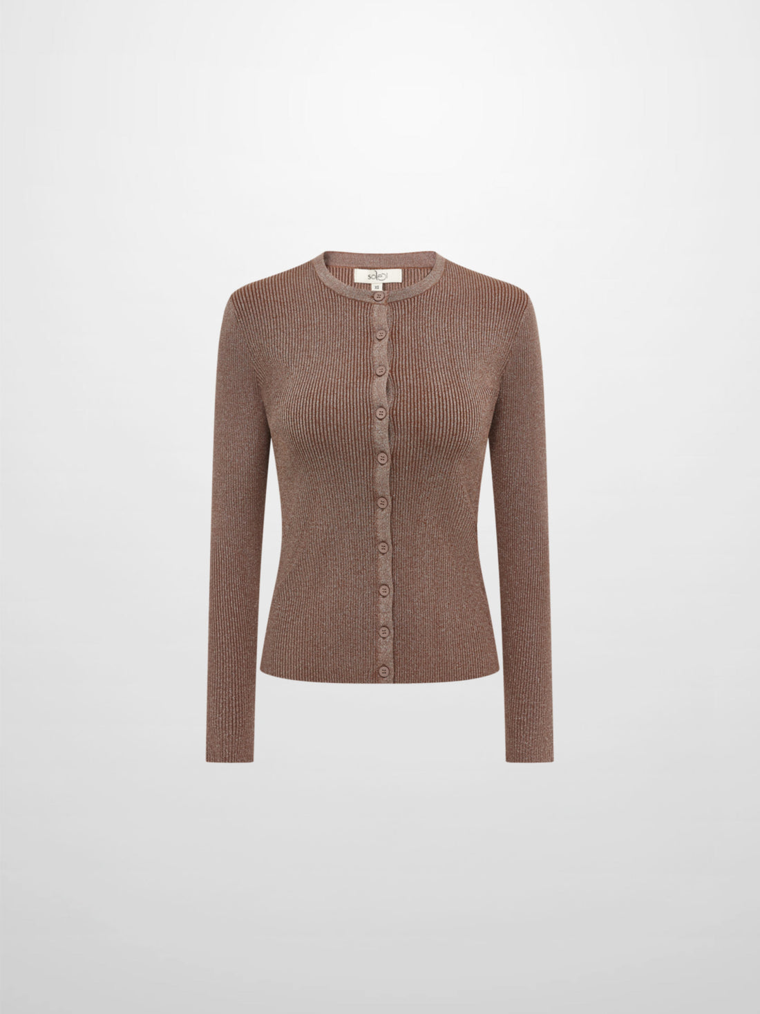 Lurex Cardigan - Brown
