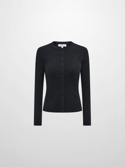 Lurex Cardigan - Black