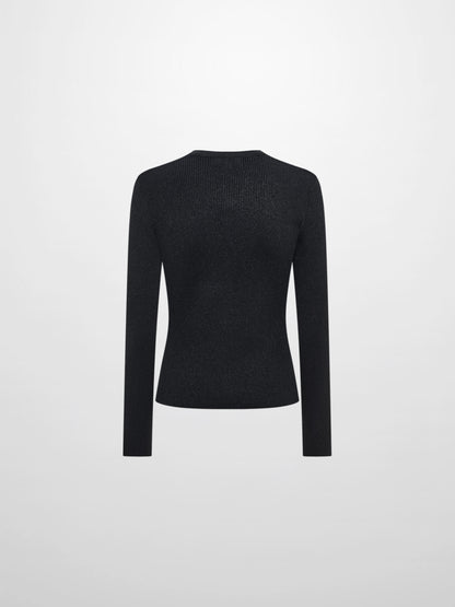 Lurex Cardigan - Black