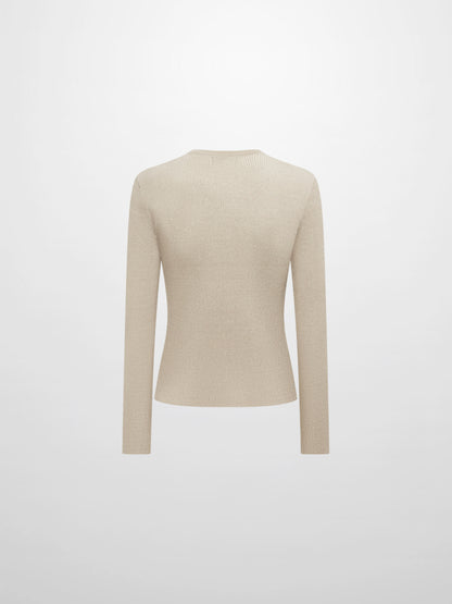 Lurex Cardigan - Cream