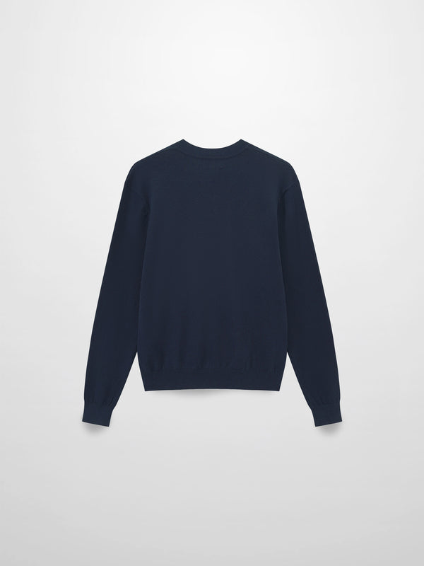 High V Lightweight Sweater-True Navy