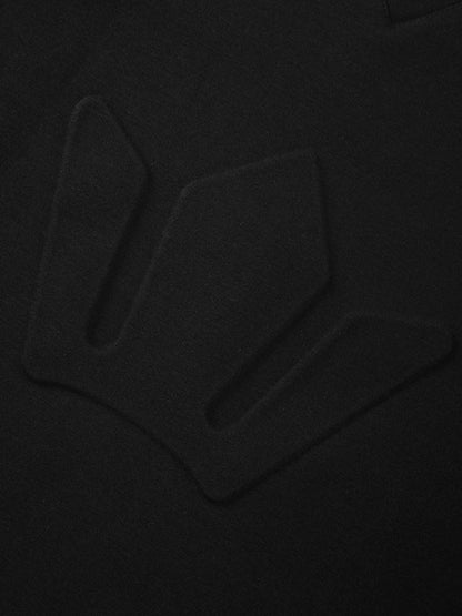 Embossed Crown Sweatshirt-Black