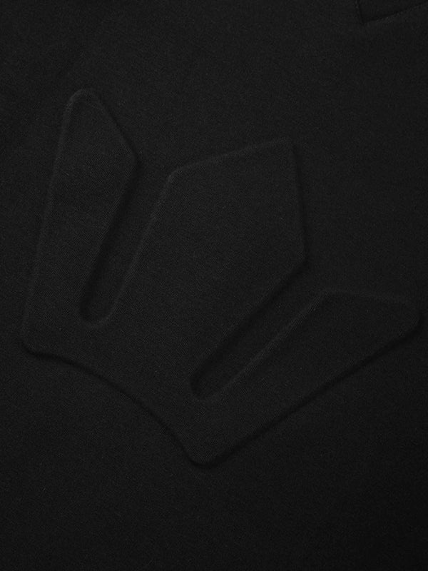 Embossed Crown Sweatshirt-Black