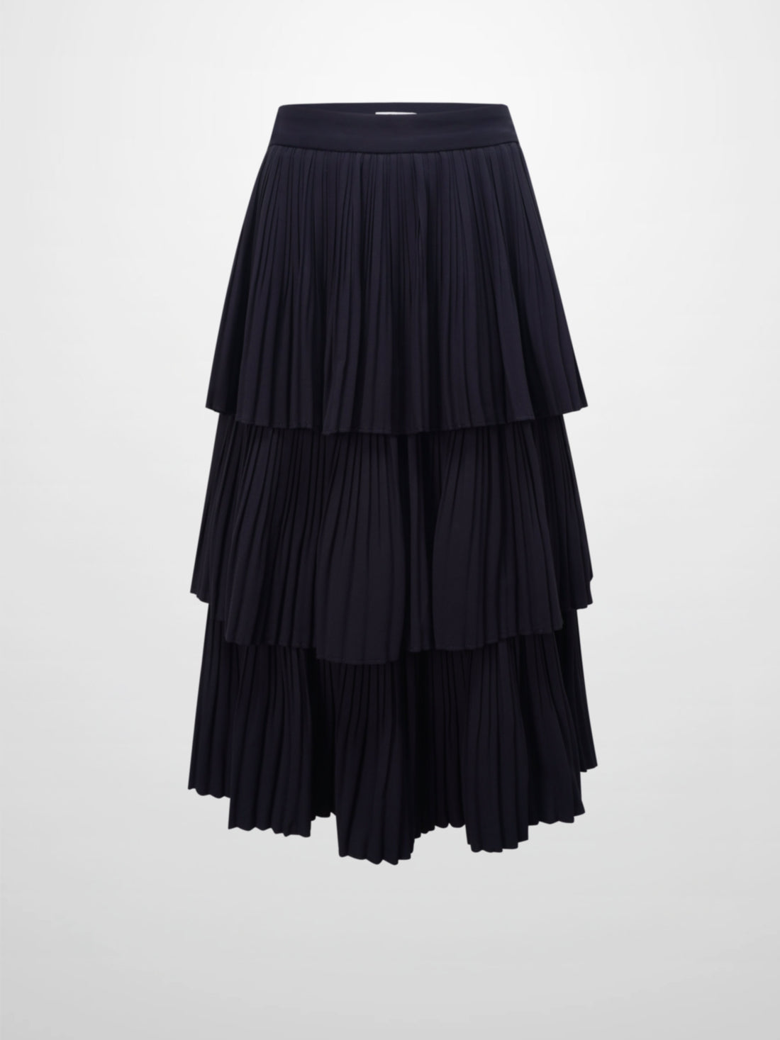 Pleated Layer Skirt 26&quot;-Navy