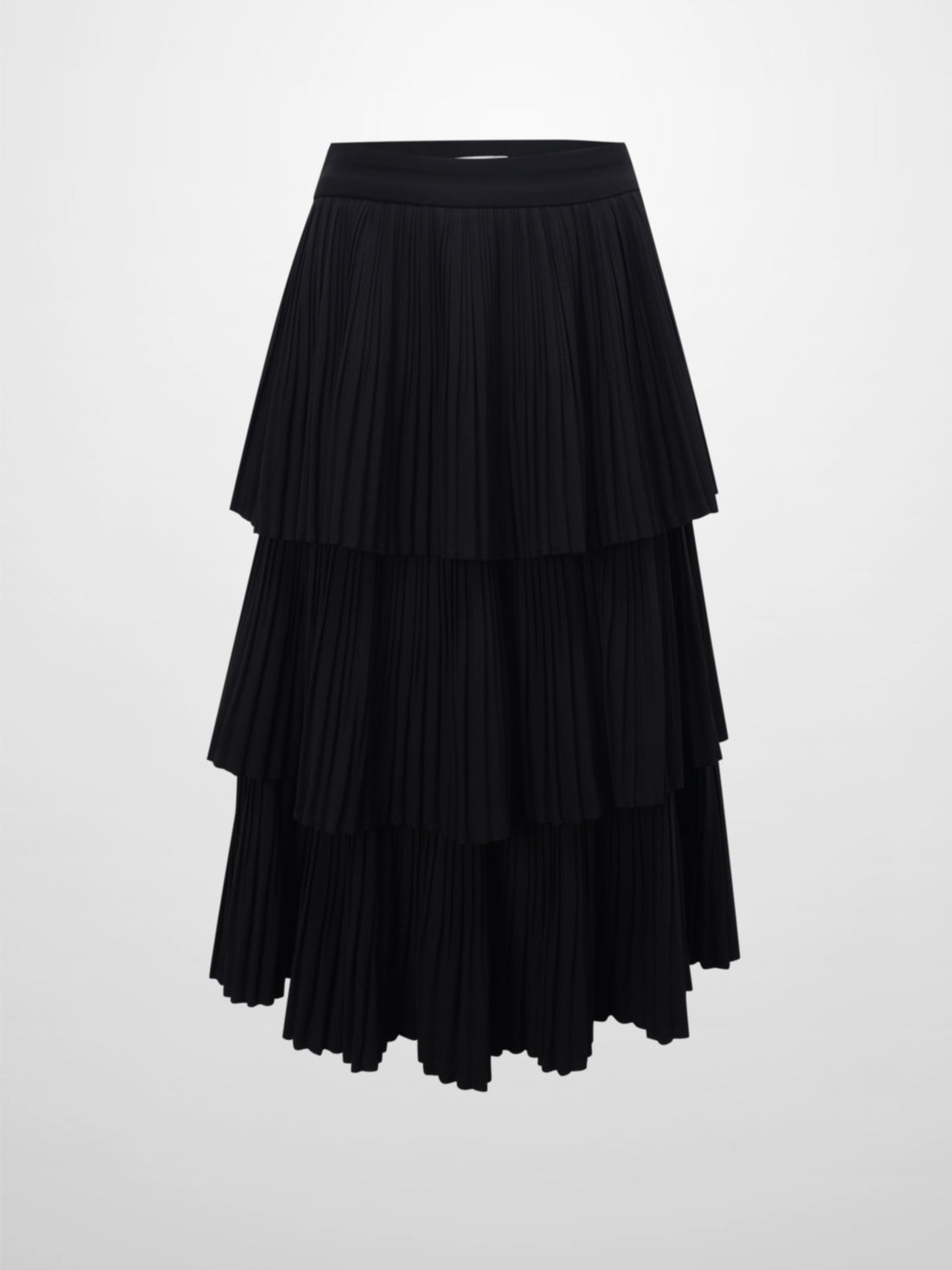 Pleated Layer Skirt 26&quot;-Black