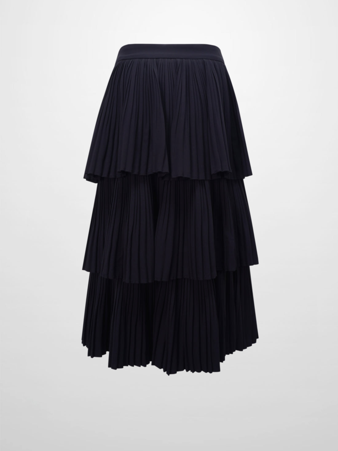 Pleated Layer Skirt 26&quot;-Navy