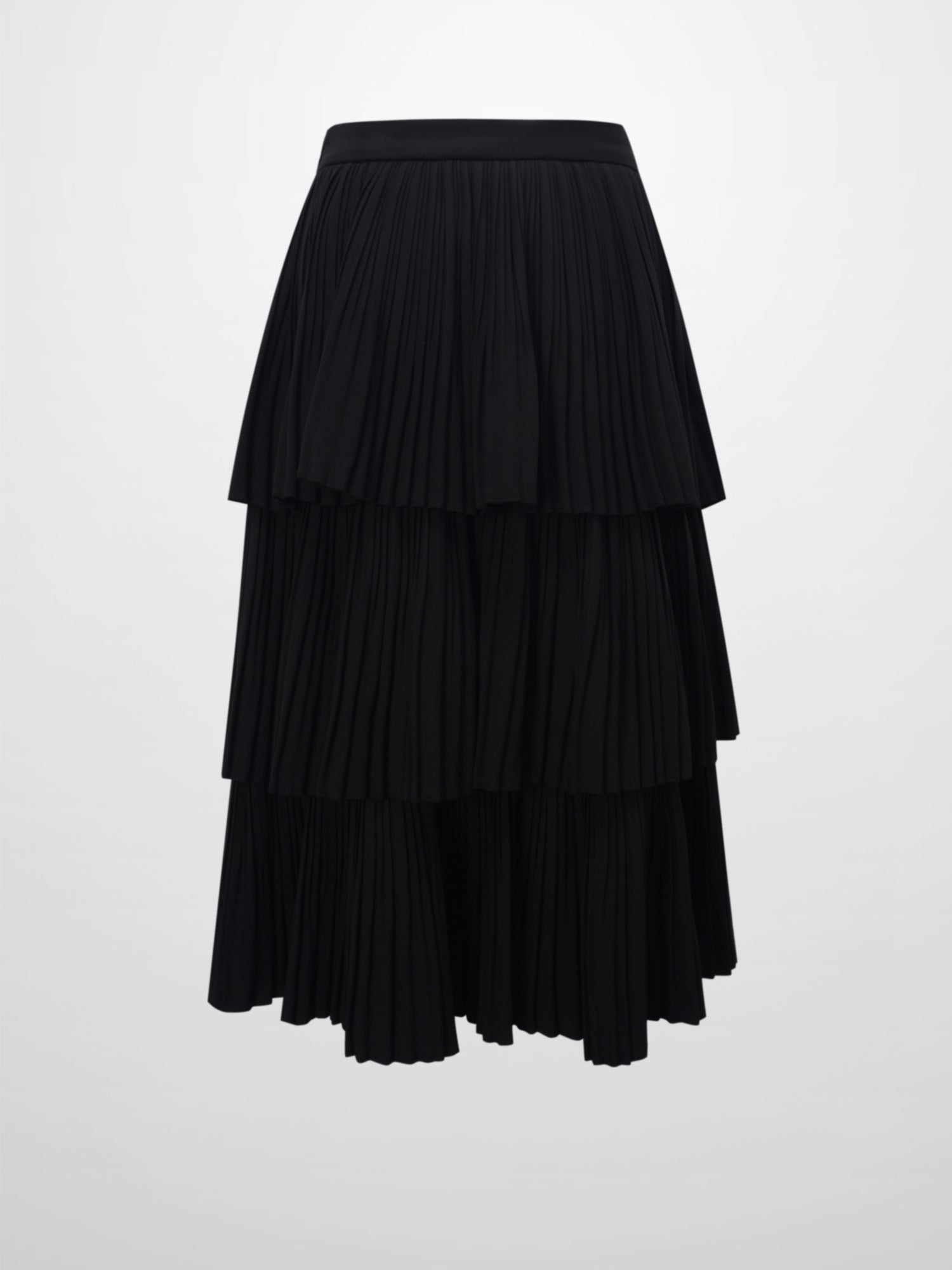 Pleated Layer Skirt 26&quot;-Black