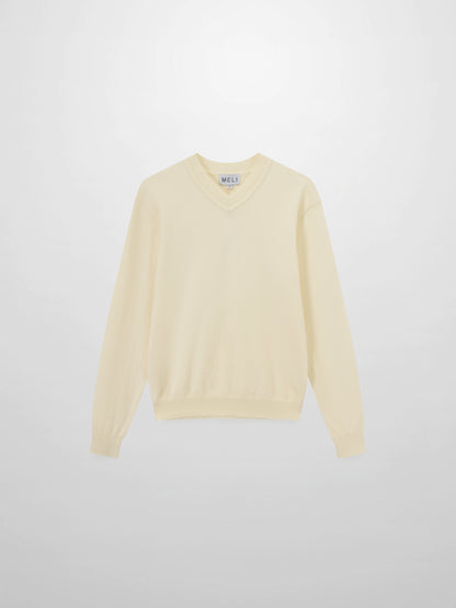 High V Lightweight Sweater-Butter Yellow