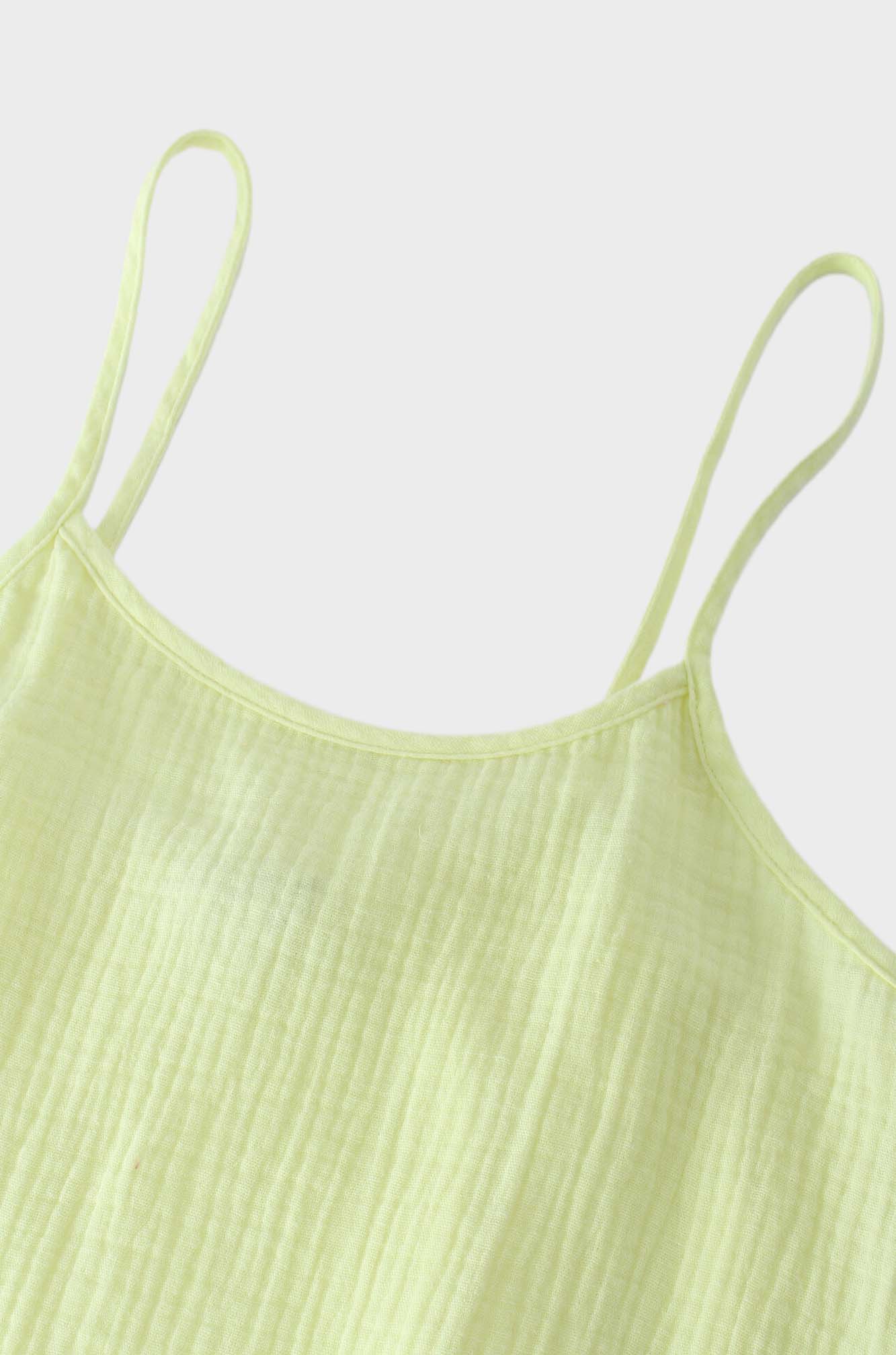 Gauze Slip Dress-Lemon Sorbet