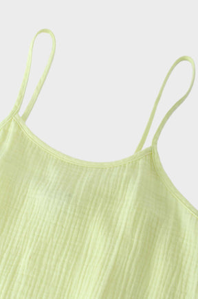 Gauze Slip Dress-Lemon Sorbet
