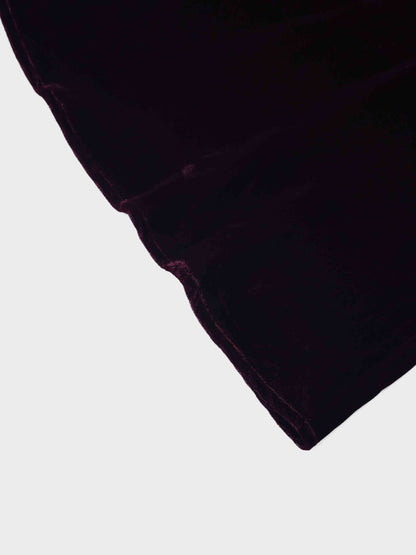 Velvet Flare Skirt-Burgundy