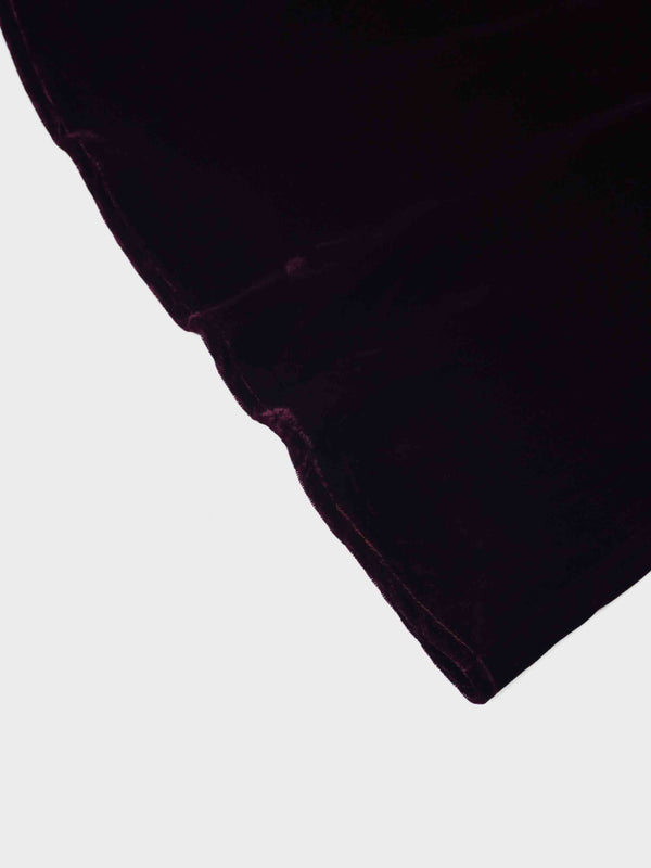 Velvet Flare Skirt-Burgundy