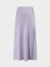 Solid Satin Slip Skirt-Lilac