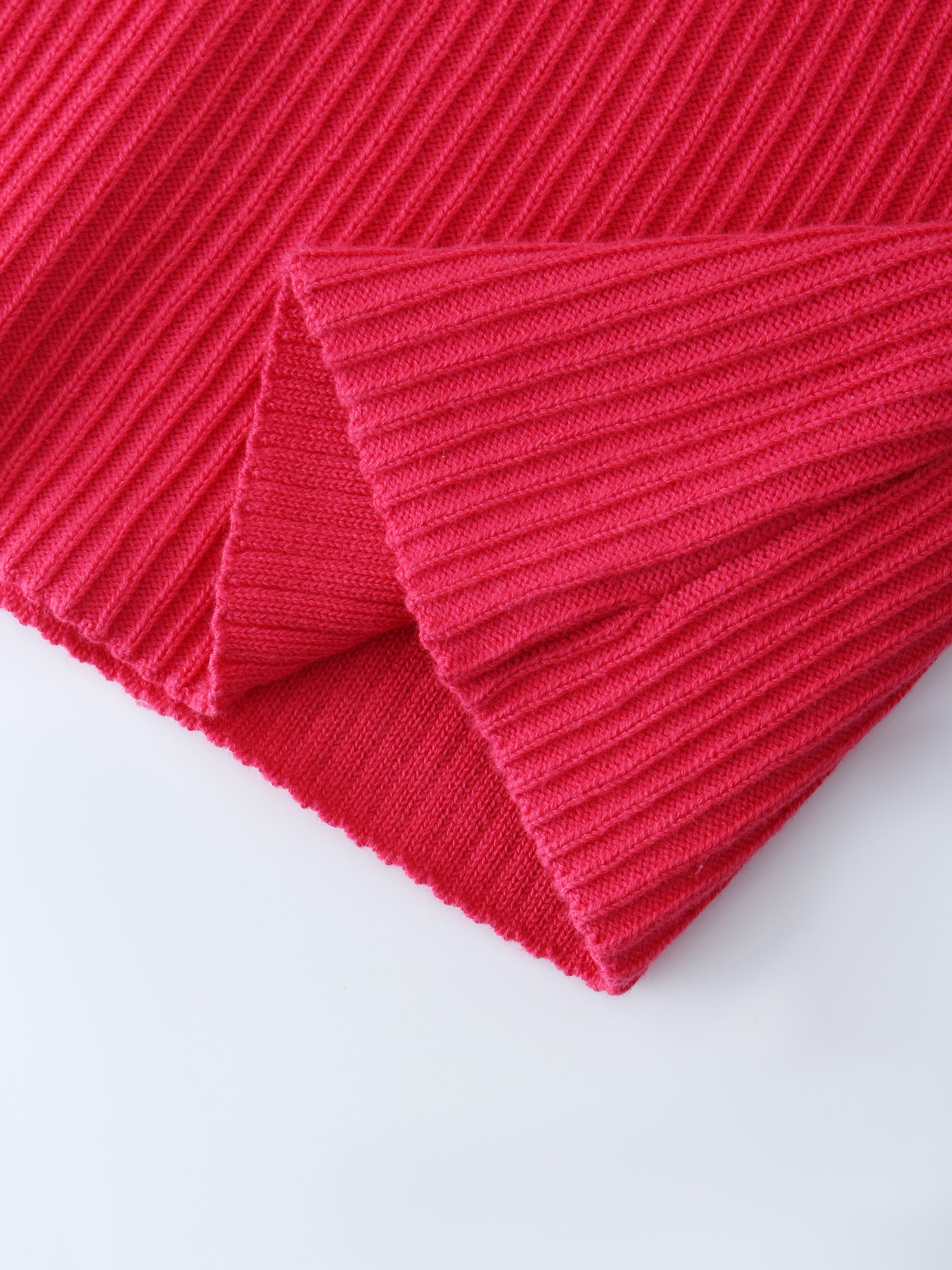 Sleeveless Ribbed Crew-Hot Pink