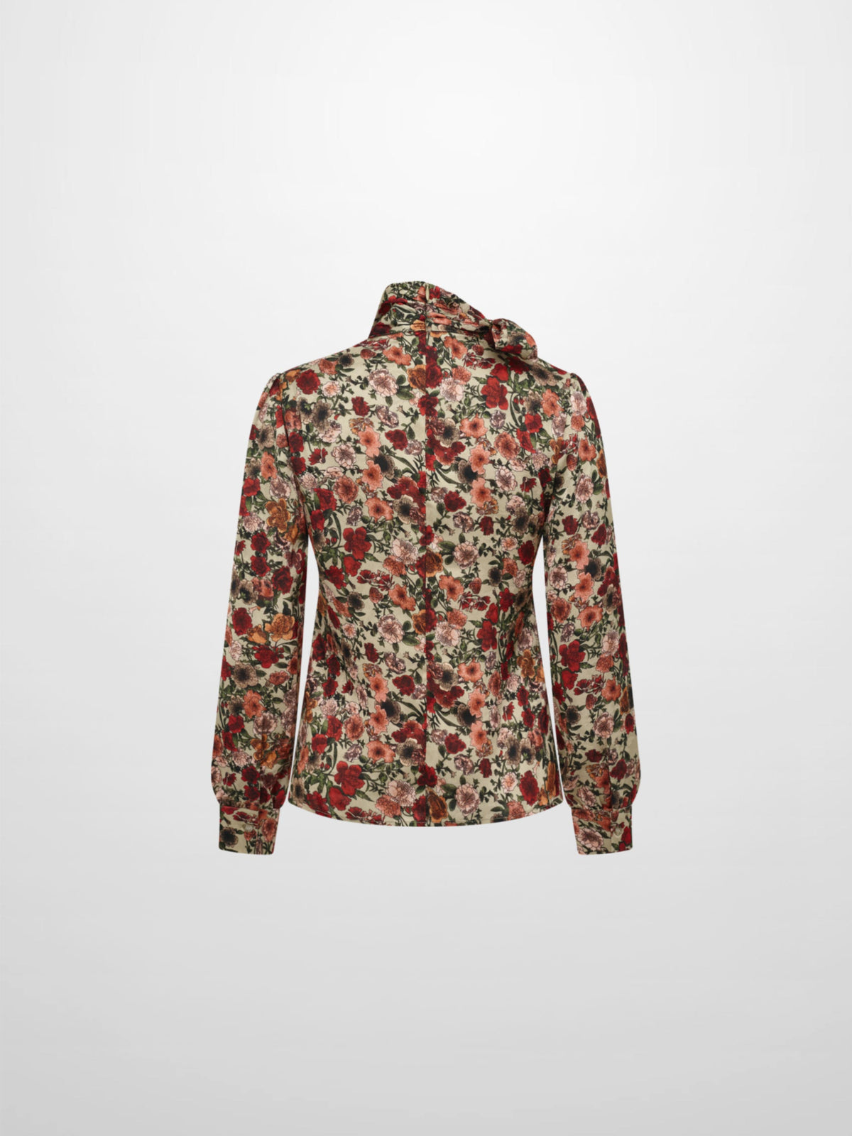 Floral Design Side Bow Blouse - Multi Color