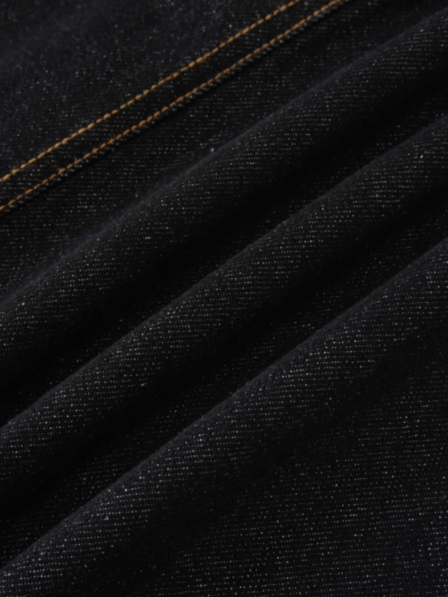 High Waist Button Down Denim Skirt-Black