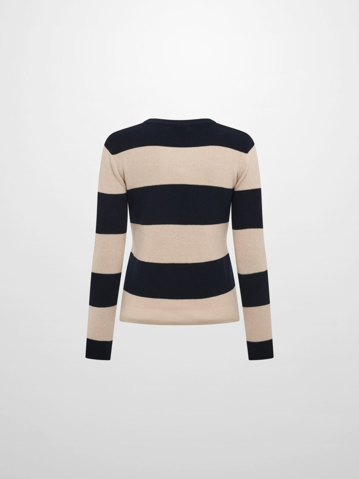 Waffle Knit Top - Navy/Tan