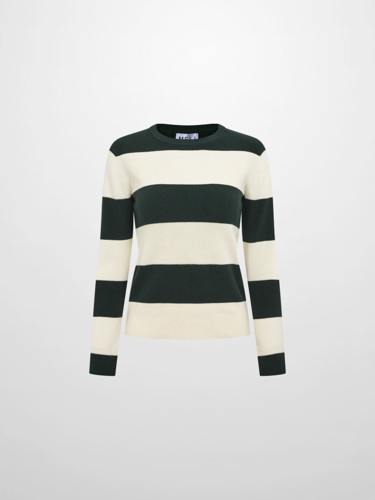 Waffle Knit Top - Cream/Green