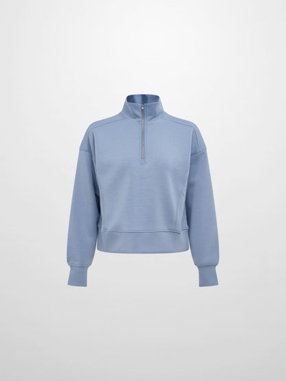 Scuba Half Zip Sweatshirt - Ocean Blue
