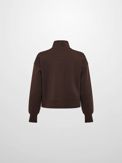Scuba Half Zip Sweatshirt - Dark Brown