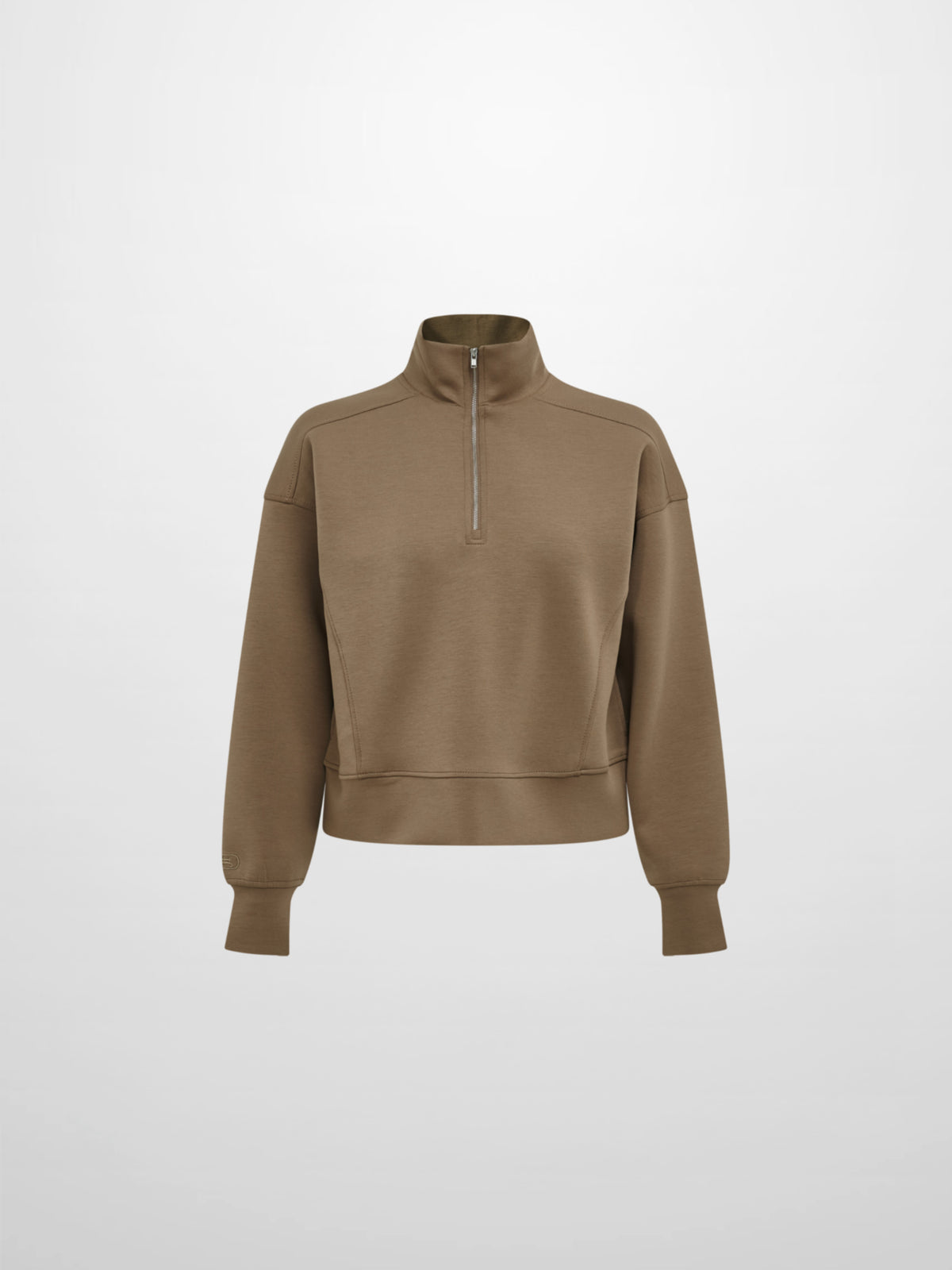 Scuba Half Zip Sweatshirt - Warm Taupe