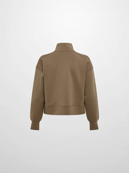 Scuba Half Zip Sweatshirt - Warm Taupe