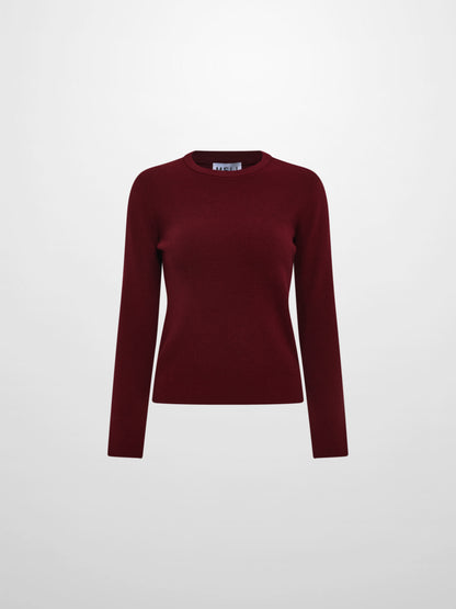 Waffle Knit Top - Burgundy