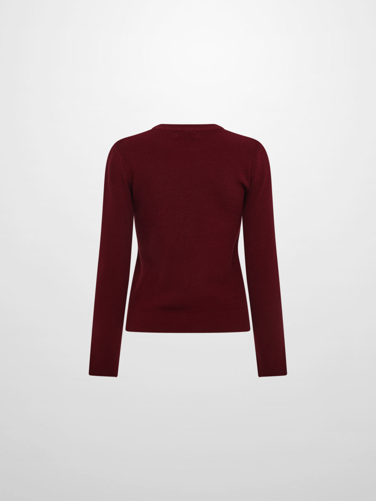 Waffle Knit Top - Burgundy