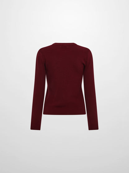 Waffle Knit Top - Burgundy