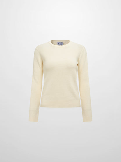 Waffle Knit Top - Cream
