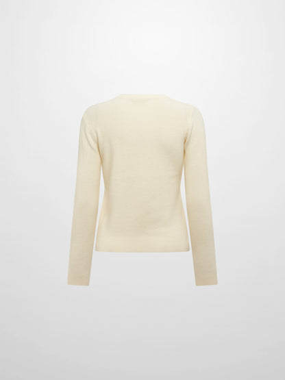 Waffle Knit Top - Cream