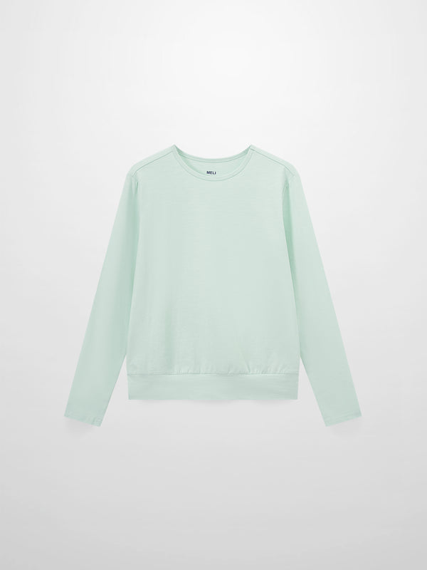 Crew Bomber Tee-Mint