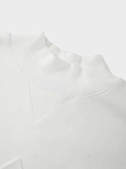 Embossed Crown Sweatshirt-Ivory