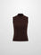 MOCKNECK CABLE SLEEVELESS BROWN 518