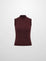 MOCKNECK CABLE SLEEVELESS BURGENDY 694