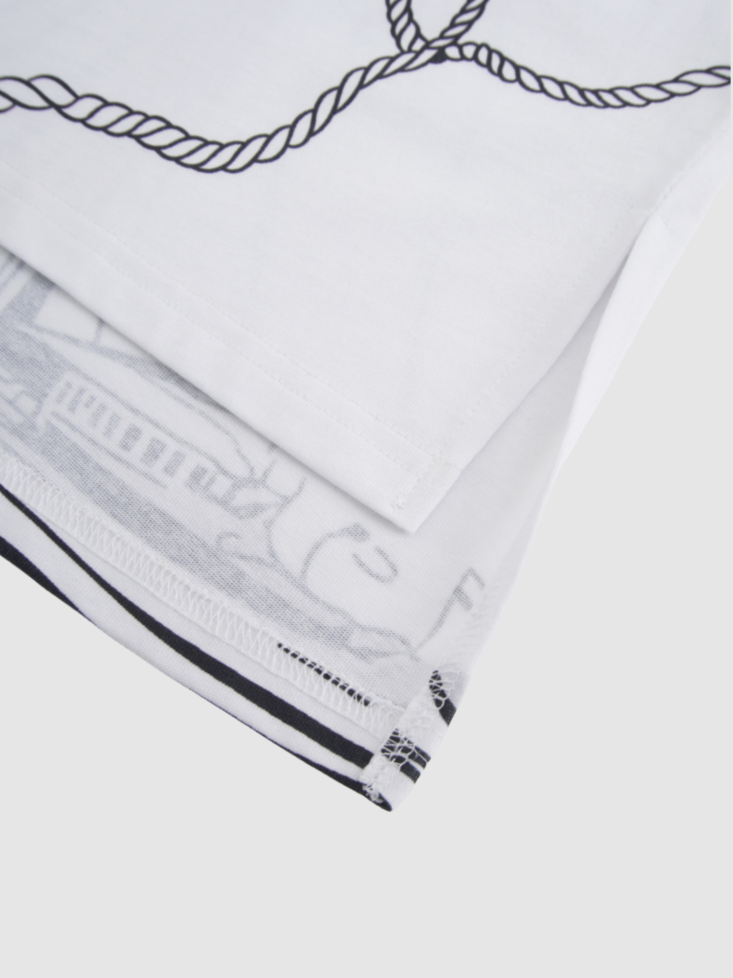 Oversized Printed Tee-Nautical