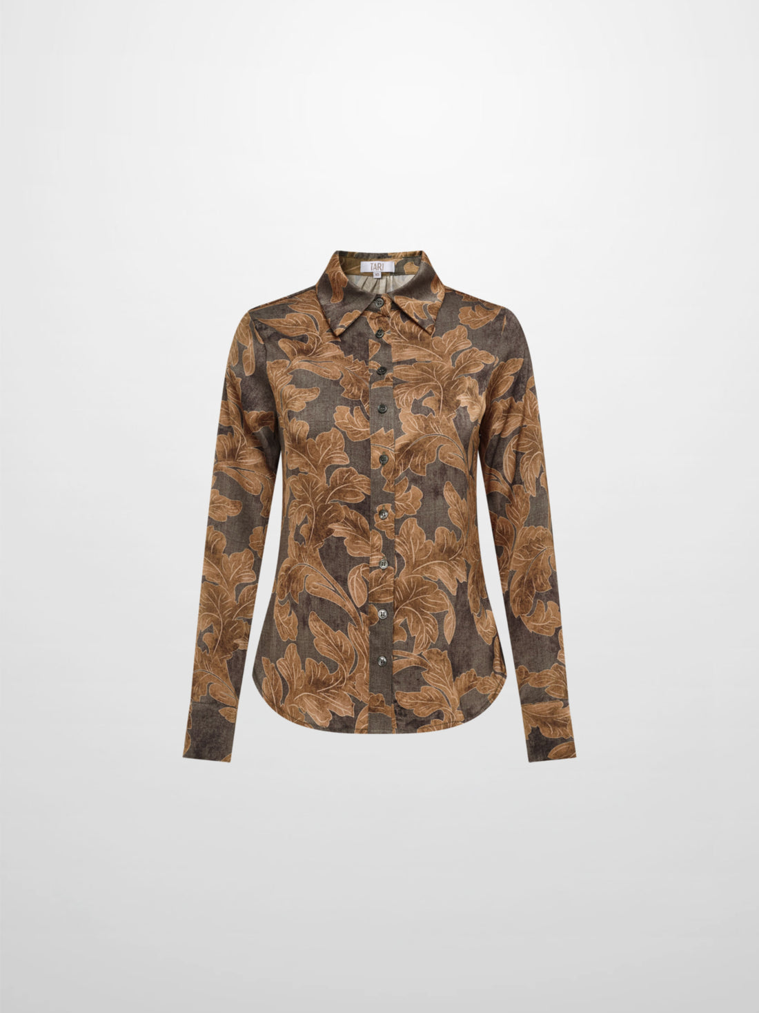 Printed Button Blouse - Gold Floral