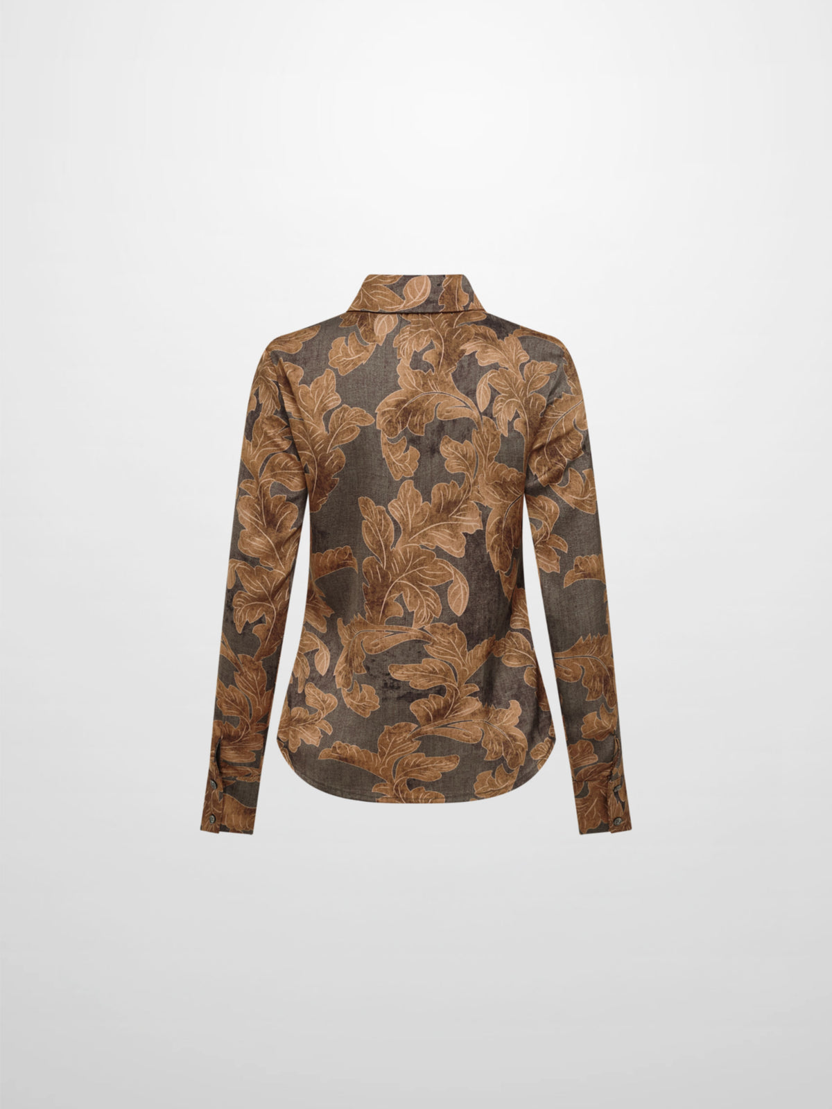 Printed Button Blouse - Gold Floral