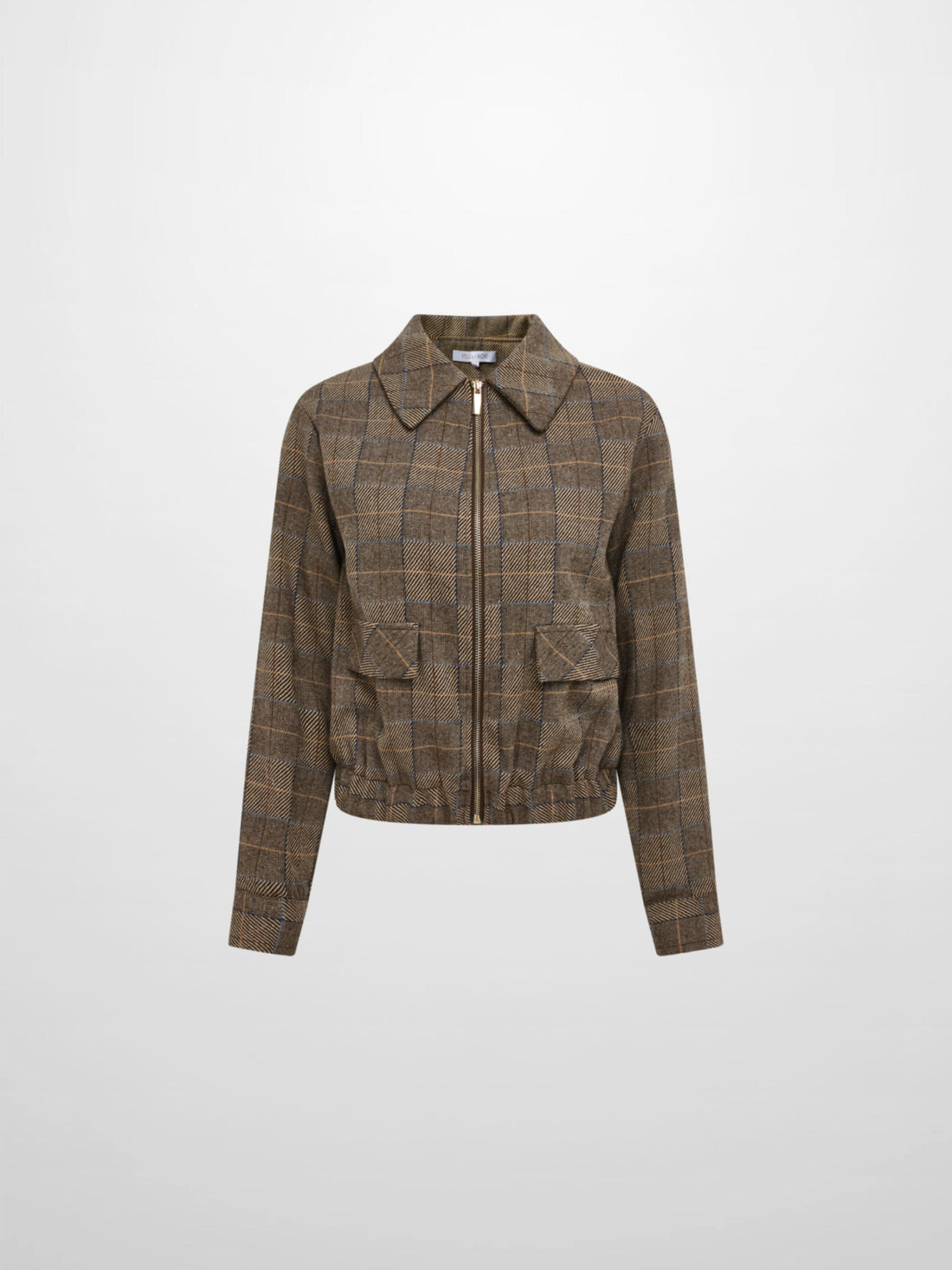 Plaid Bomber Jacket - Brown Plaid