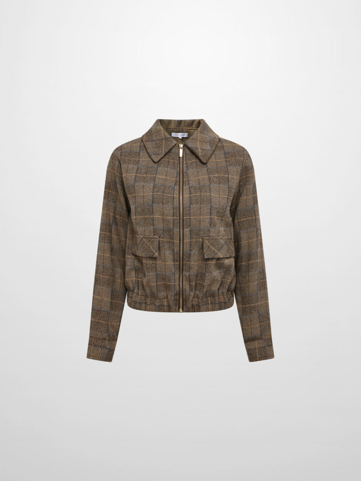 Plaid Bomber Jacket - Brown Plaid