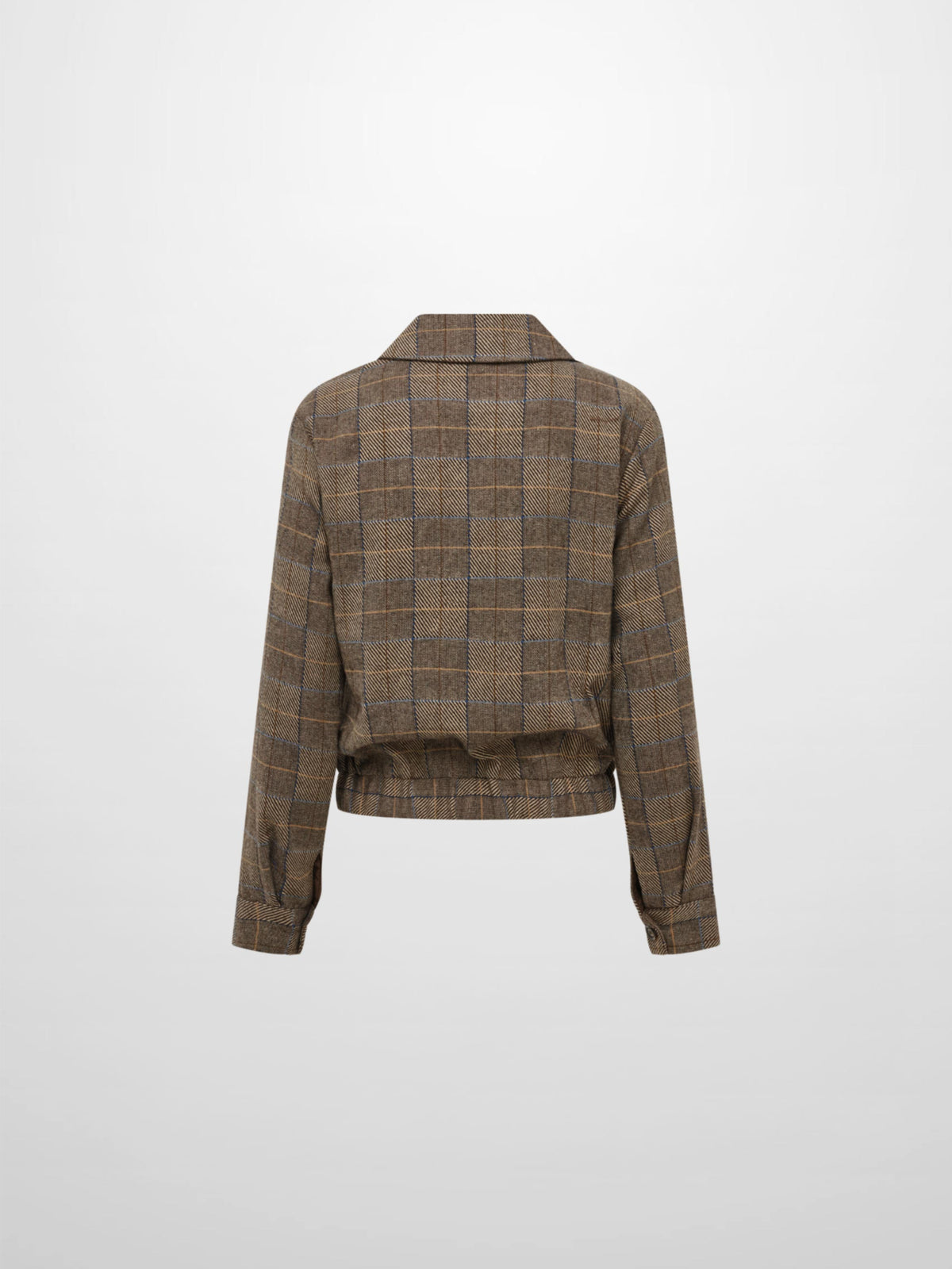 Plaid Bomber Jacket - Brown Plaid