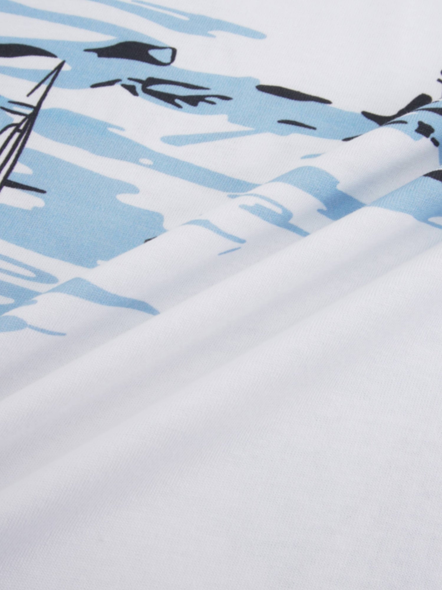 Oversized Printed Tee-Nautical