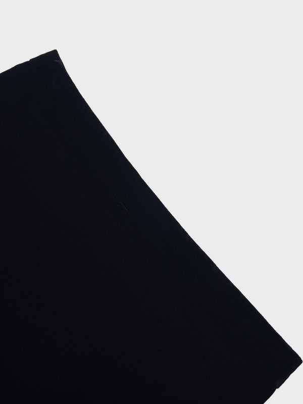 Velvet Flare Skirt-Black