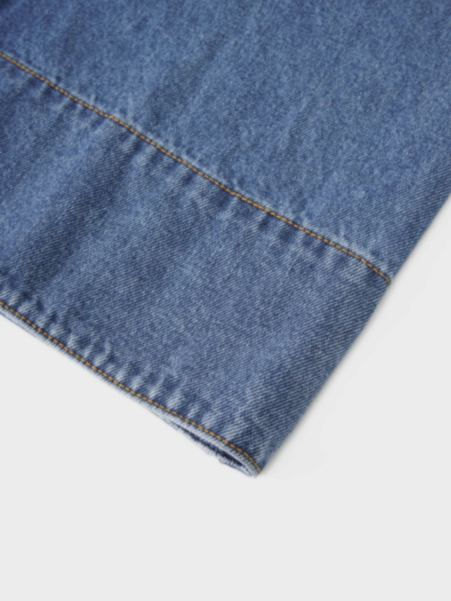 High Waist Button Down Denim Skirt-Blue