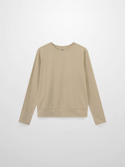Crew Bomber Tee-Tan