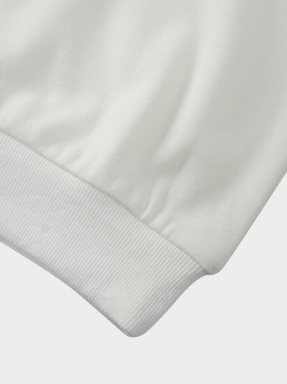 Embossed Crown Sweatshirt-Ivory