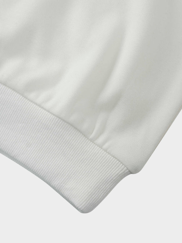Embossed Crown Sweatshirt-Ivory